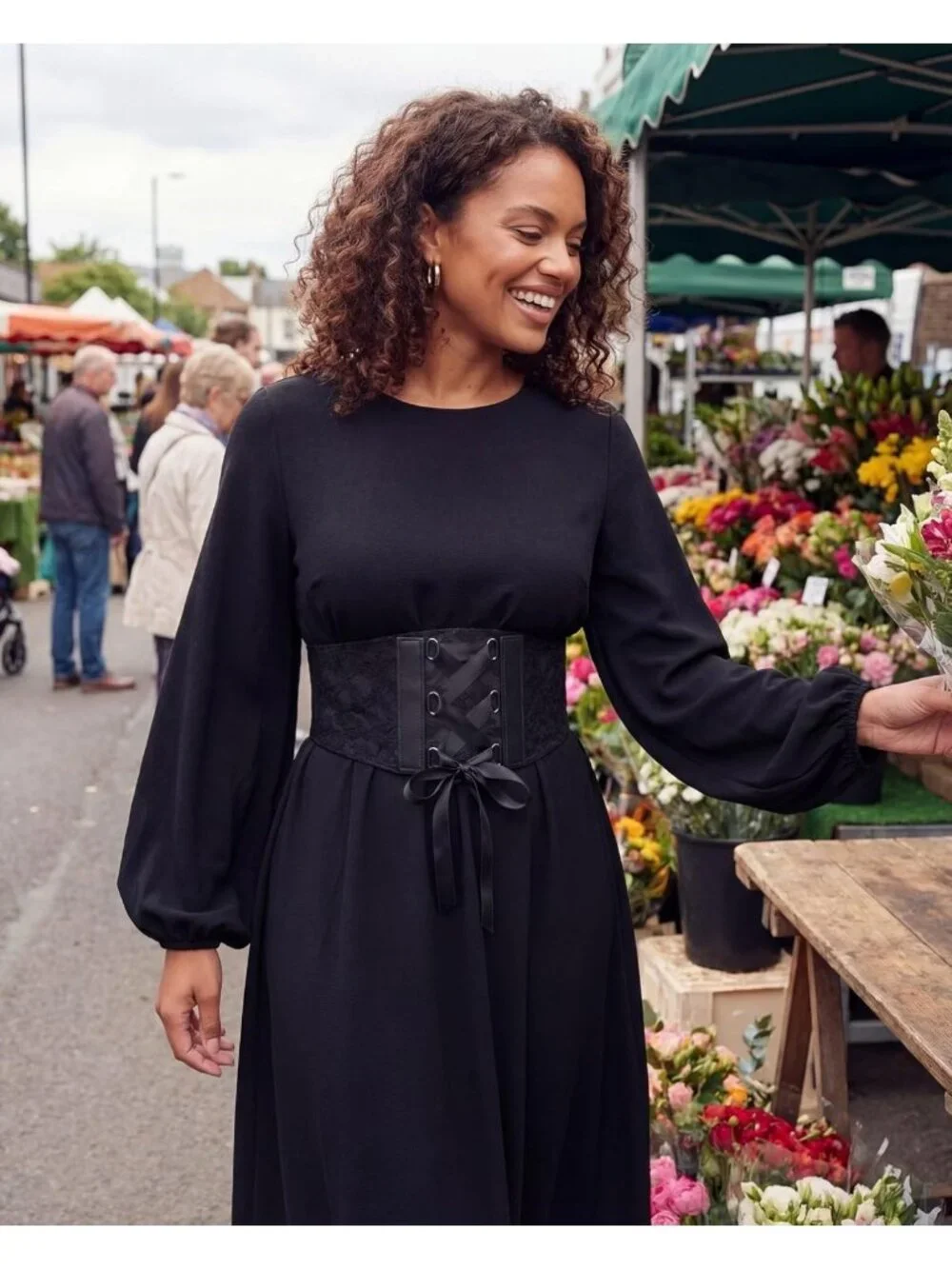 Floral Lace Corset Waspie Belt | 5.5